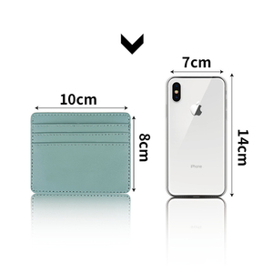 Vendita calda di lusso uomo <span class=keywords><strong>donna</strong></span> Custom Logo Logo <span class=keywords><strong>porta</strong></span> carta di credito portafoglio sottile in pelle vegana - Product Image 4