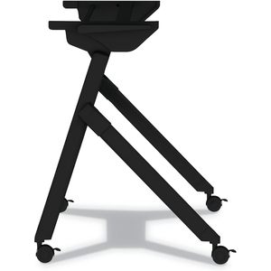 Alera Black <b>Flip</b> and Nest Table Base 55.88w X 23.63d X 28.5h Furniture <b>Casters</b> Included - Product Image 1