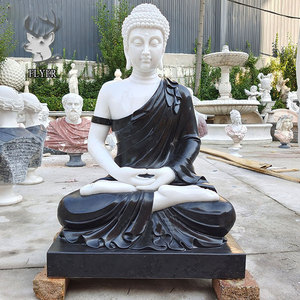 Statue de <span class=keywords><strong>bouddha</strong></span> riant en marbre de sculpture à la main en pierre religieuse à bas prix <span class=keywords><strong>pour</strong></span> l'intérieur et l'extérieur - Product Image 5