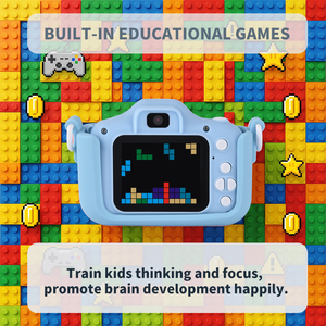 Appareil‑photo jouet numérique enfant double objectif, écran IPS 2,0", <span class=keywords><strong>vidéo</strong></span> 4K HD, zoom 4X, Type‑<span class=keywords><strong>C</strong></span>, carte TF jusqu'à 32 Go - Product Image 3