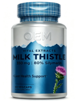 Complément Alimentaire Antioxydant au Chardon-Marie OEM, Capsules de Protection Hépatique pour Adultes, 60 Capsules, Soutient l'Immunité