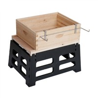 Support de ruche en plastique noir pour 10 cadres Langstroth Hives Support de ruche d'apiculture avec support de cadre