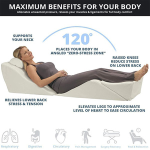 Almohada de espuma viscoelástica Du Babo con forma triangular para soporte al dormir y alivio del reflujo ácido - Product Image 3