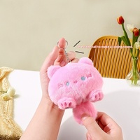 Sac porte-clés en peluche mignon chat décontracté qui couine pendentif suspendu coton matériel mignon poupée cadeau