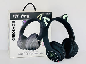 Auriculares de orejas de gato con gradiente de venta <span class=keywords><strong>directa</strong></span>, auriculares inalámbricos para juegos de PC, micrófonos, auriculares - Product Image 5