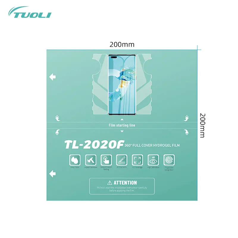 Tuoli 360 Volledige Cover Flexibele Hydrogel Film Voorkant Back Screen Protector Druk-Slip Reparatie Auto Film