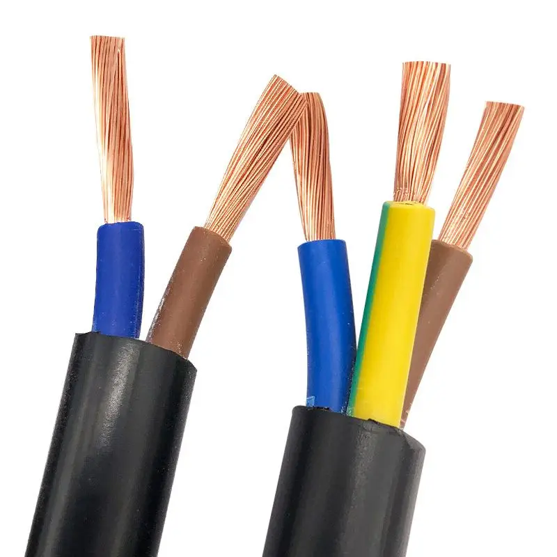 3 2 núcleo núcleo preto 2.5 milímetros cabo elétrico 240v controle de arame revestido de PVC fio de cobre do cabo elétrico