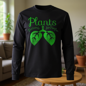Camiseta de Manga Larga con Purificador de Aire para Plantas de Interior, con Diseño de Pulmones y Aire Fresco de la Naturaleza, Producto Promocional - Product Image 3