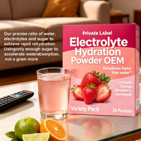 Poudre d'hydratation électrolytique en marque blanche OEM |   Mélange de boissons sans sucre, compatible avec le régime cétogène |   Boisson à formule personnalisée avec 6 électrolytes essentiels