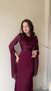 Robe de soirée patchwork en gaze pour femme, style mondaine, avec dos lacé - Product Image 3
