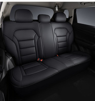 Housse de siège en cuir de luxe vermillon personnalisée, ensemble complet de 5 pièces, compatible avec Tiguan Passat Lavida CC Golf Polo Accord Jetta Bora