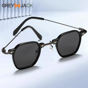 Gafas de sol unisex Greyjack, montura metálica de PC, protección UV400, clase 2, diseño de montura completa para hombres y mujeres - Product Image 5
