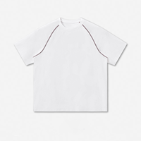 T-shirt de sport d'extérieur à manches courtes, coupe ample, séchage rapide, 210 GSM, couleur unie, vente en gros à bas prix