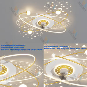 Ventilateur de plafond LED à spectre complet pour la protection des yeux, moteur silencieux, ventilateur de plafond pour chambre d'enfant - Product Image 5