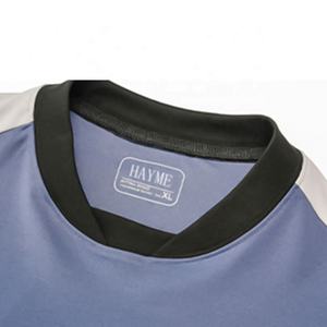 Camiseta deportiva informal transpirable de alta calidad 2024, camisetas personalizadas de malla con contraste de retazos para hombre - Product Image 5