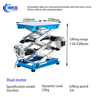 KUNSHENGLONG 250/300S Doppelmotor Dreiteilige Kleine Elektrische Hebebühne Tragbare Mikro-Elektrische Hebeplattform für Labore