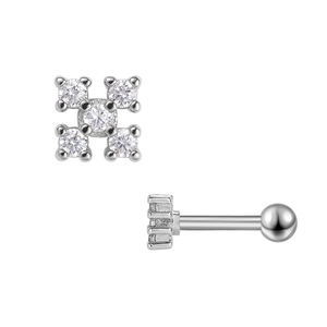 للبيع بالجملة من POENNIS ، ذهب عيار 14K ، مجوهرات شفافة من الزركونيا المكعبة ، أقراط الغضروف ، مجوهرات داخلية ملولبة - Product Image 3