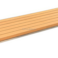 Banc en bois composite WPC imperméable, siège en PVC composite avec dossier pour parc public extérieur et jardin d'école