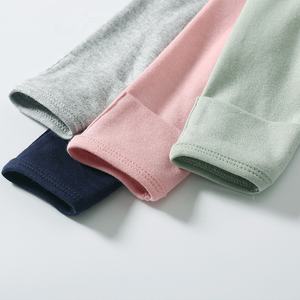 Peleles de algodón suave para bebés recién nacidos, trajes de dormir con gorro, monos OEM de manga larga, pijamas anudados sin pie - Product Image 5