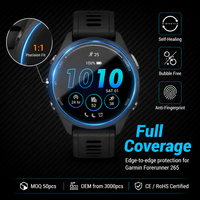 Protection d'écran pour montre connectée Garmin Forerunner 265, film hydrogel TPU prédécoupé avec cadre d'installation, auto-réparant, vente en gros