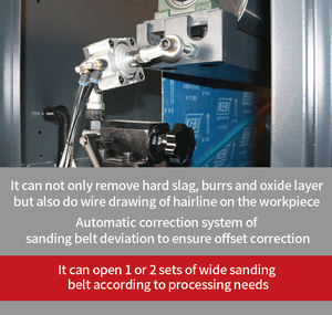 Honry SSQ1000 Fornecedor Confiável 1000mm Lijado De Lamina Acero Borda De Folha De Metal Multifuncional Deburring Rust Lixing Machine - Product Image 3