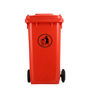 Outdoor <b>Plastic</b> Waste Bins 120L Rectangular Thickened With <b>Wheels</b> For Outdoor Use - Product Image 2