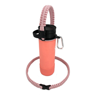Nouvelle Conception Sangle d'épaule rose en Paracord 550 pour Bouteille d'eau – Accessoire Durable