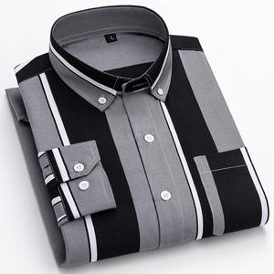 Nuova camicia da uomo a maniche lunghe con strisce verticali alla moda e Multi-colore Business Casual camicia senza ferro - Product Image 6