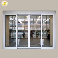 Système de portes coulissantes automatiques en verre robustes pour usage commercial avec capteur de sécurité pour entrée d'hôtel ou d'aéroport