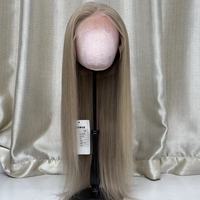 Peluca de Encaje Frontal 13x4, Tendencia del Mercado Americano y Europeo, Suave y Sedosa, Sin Desprendimiento, Sin Enredos, Rubio Platino, Rubio Ceniza, Balayage