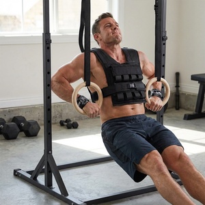 Set de <span class=keywords><strong>Entrenamiento</strong></span> de <span class=keywords><strong>Calistenia</strong></span> VIGFIT con Certificación CE, Estación de Dominadas Ajustable, Chaleco con Peso y Anillas de Madera para <span class=keywords><strong>Entrenamiento</strong></span> de Fuerza - Product Image 3