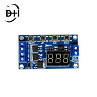 DC 12V 24V 双MOS LED数字延时继电器触发循环定时器延时开关电路板定时控制模块DIY