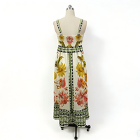 Robe longue maxi d'été pour femme, unie, à lacets, style décontracté pour soirée, avec motif léopard, sans col, taille unique