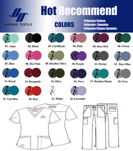 Uniforme Médico Personalizado al por Mayor con Logotipo, Conjunto de Blusa y Pantalones Deportivos con Cuello en V para Hombres y Mujeres, Spandex, para Hospitales, Doctores y Enfermeras - Product Image 4