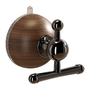 Crochets à ventouse vintage en bois de noyer, lot de 3, en acier inoxydable poli, installation facile, aucun perçage requis - Product Image 5