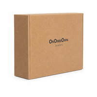 Boîte d'expédition en kraft personnalisée avec logo, impression recto-verso, emballage en carton ondulé pour bijoux, pour l'e-commerce, l'expédition, les cadeaux et les accessoires
