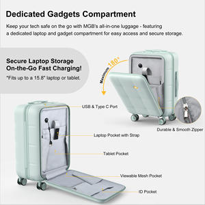 <span class=keywords><strong>Valise</strong></span> à roulettes extensible MGB 20'' avec ouverture frontale, coque rigide en polycarbonate, légère et durable, pour voyage - Product Image 2