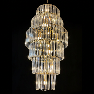 Lámparas LEDA de acrílico de 60*140 cm, lámparas de techo, candelabros para bodas y eventos. - Product Image 1