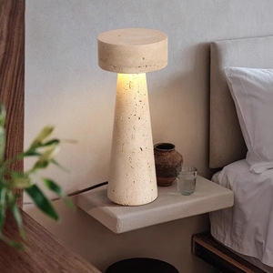 La lampe <span class=keywords><strong>de</strong></span> table rétro en pierre jaune, style <span class=keywords><strong>phare</strong></span>, crée une ambiance médiévale japonaise dans le salon, la chambre, le bureau et - Product Image 1