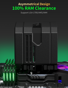 Enfriador de aire para <span class=keywords><strong>CPU</strong></span> de doble torre upHere, 6 tubos de calor, ventilador de <span class=keywords><strong>CPU</strong></span> PWM de 120 mm, enfriador de <span class=keywords><strong>CPU</strong></span> de alto rendimiento - Product Image 3