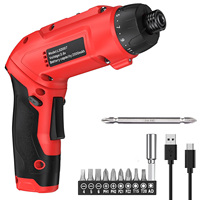 Perceuse-visseuse à chocs sans fil 3,7 V avec moteur sans balais, rechargeable, robuste, Li-ion, kit d'outils de fabrication industrielle