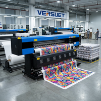 Imprimante à sublimation industrielle VERSIJET 1,9 m avec tête d'impression I3200, encre pour impression sur tissu, écran tactile, design portable