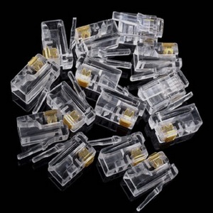 Conector Telefónico 4P4C RJ12 de 4 Núcleos, Plástico Transparente, Uso en Interiores - Product Image 2