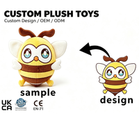 Peluche personnalisée, adorable peluche d'insecte de dessin animé pour la vente en magasin, conception personnalisée OEM ODM