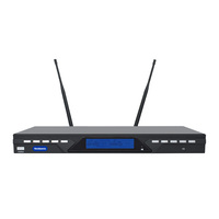Système de microphone sans fil double V9 Veida KTV Entertainment avec capteur infrarouge 100*2 canaux, rack professionnel pour karaoké, fonction mute et contrôle du volume