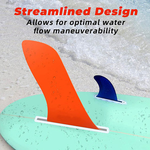 LCO-SPORT Aileron de surf 24 cm en fibre de nylon orange, gouvernail automatique à queue irrégulière pour SUP et paddleboard - Product Image 5