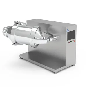 Máquina mezcladora eléctrica mezcladora de tambor de harina en polvo químico de alimentos secos rotativos 3D
