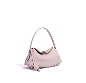 OEM Factor New <b>Top</b> Grain Cowhide Women's Handbags Hobo Bags Casual Fashion Genuine Leather Ladies Shoulder Bags Underarm Zipper - Product Image 3