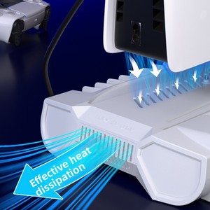 Base de Refrigeración para <span class=keywords><strong>PS5</strong></span> Pro/Slim con Luz RGB, Soporte para Auriculares y Almacenamiento para Disco Duro Externo - Product Image 3