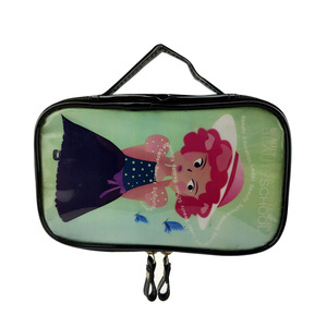 Bolsa de Cosméticos Portátil para Mujer, Estuche de Viaje con Cierre de PVC y Diseño con Figuras, para Uso Diario - Product Image 3